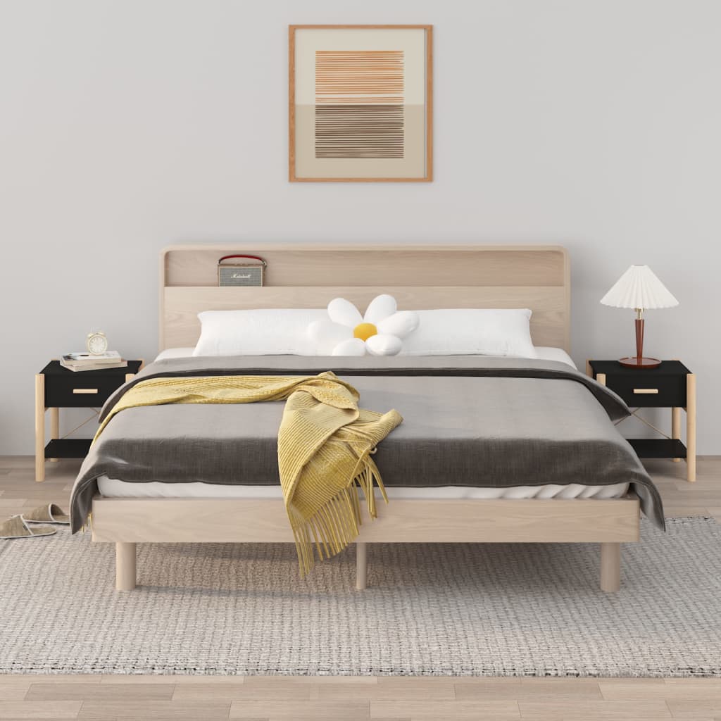 vidaXL Nachtkastjes 2 st 42x38x45 cm bewerkt hout wit