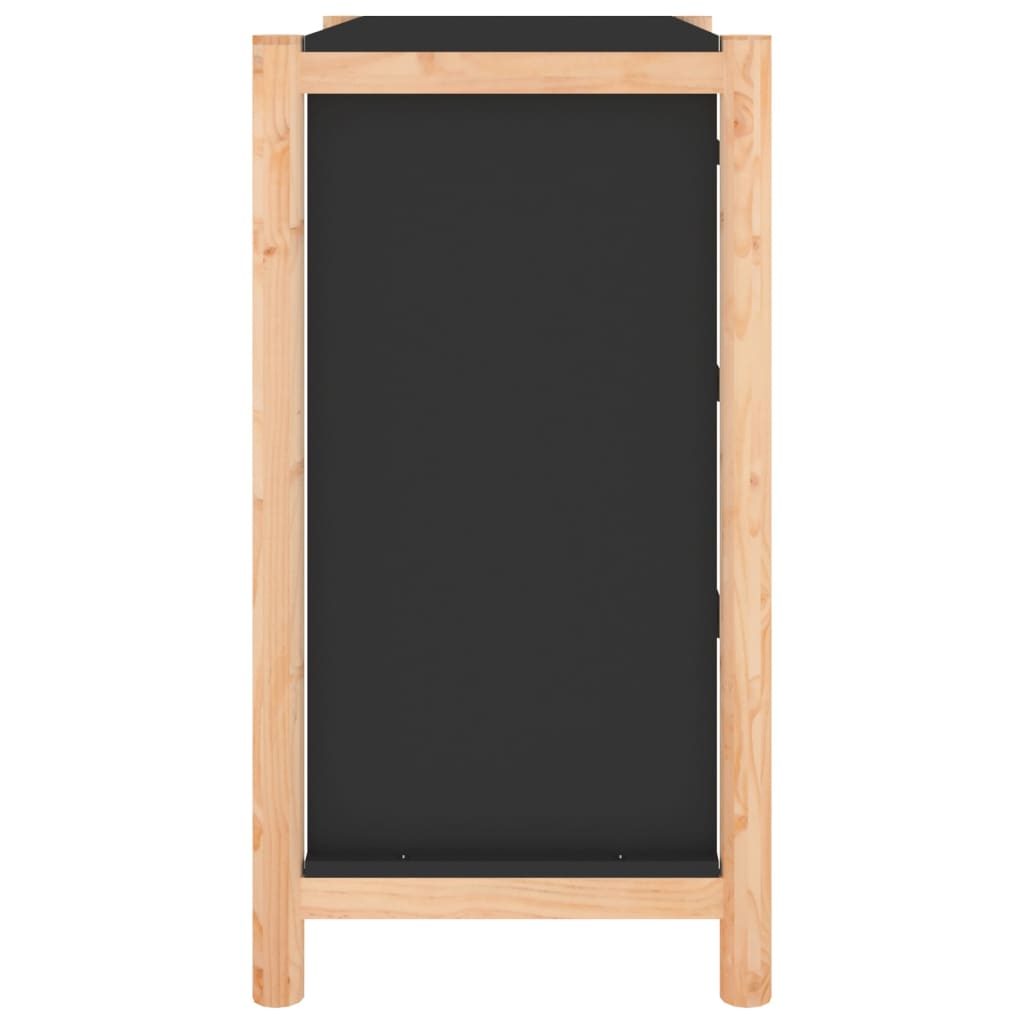 vidaXL Dressoir 62x38x70 cm bewerkt hout zwart - Aashly