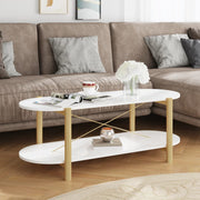 vidaXL Salontafel 110x48x40 cm bewerkt hout zwart