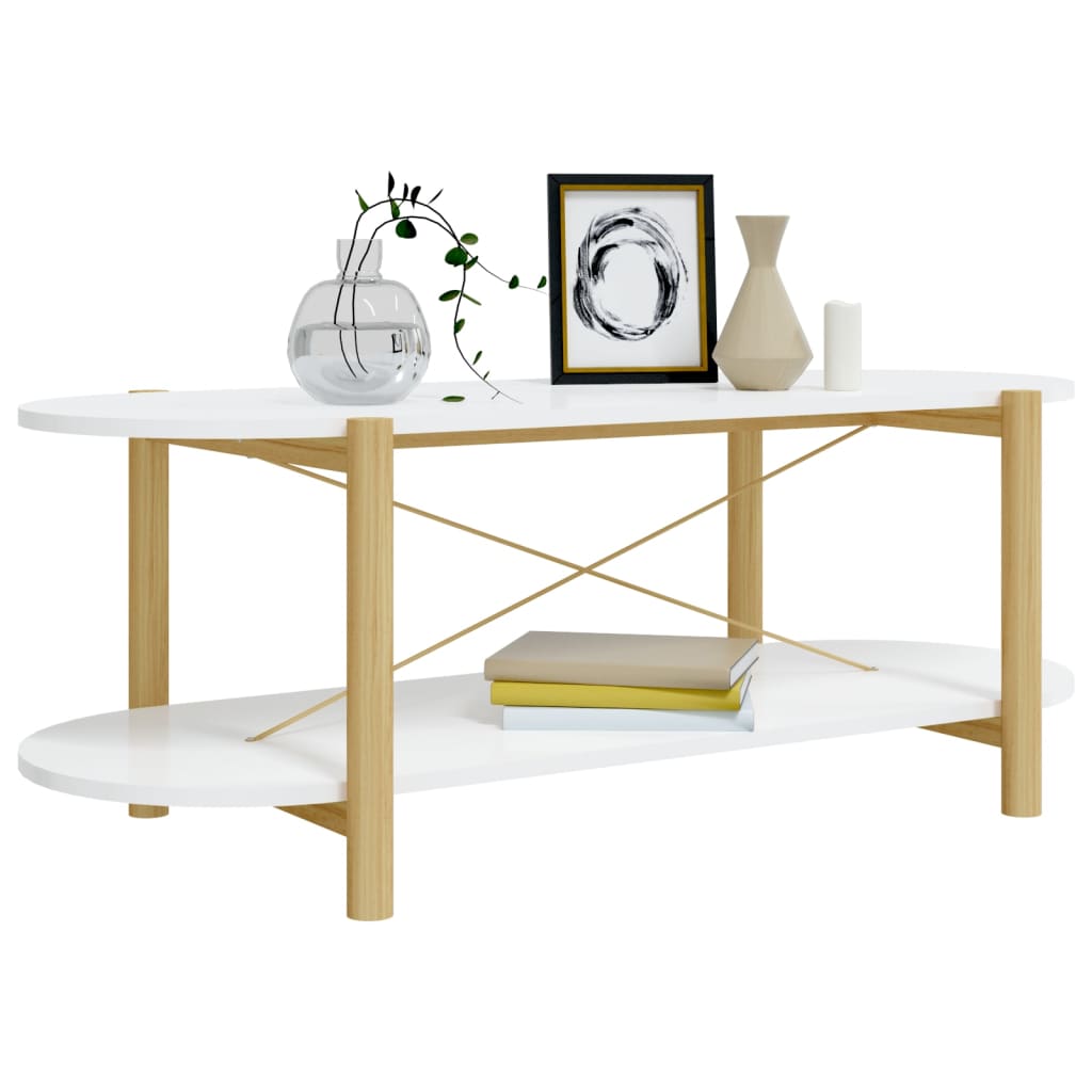 vidaXL Salontafel 110x48x40 cm bewerkt hout zwart