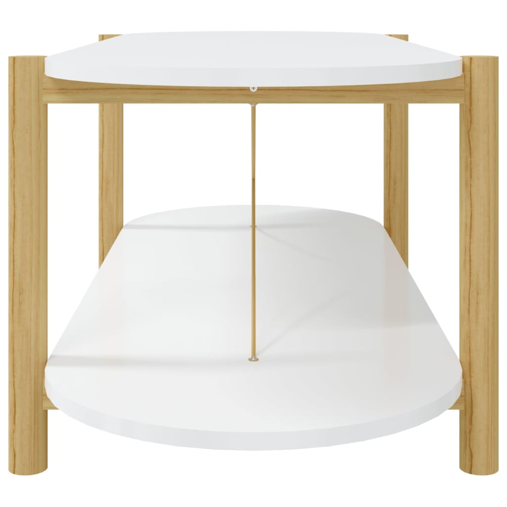 vidaXL Salontafel 110x48x40 cm bewerkt hout zwart
