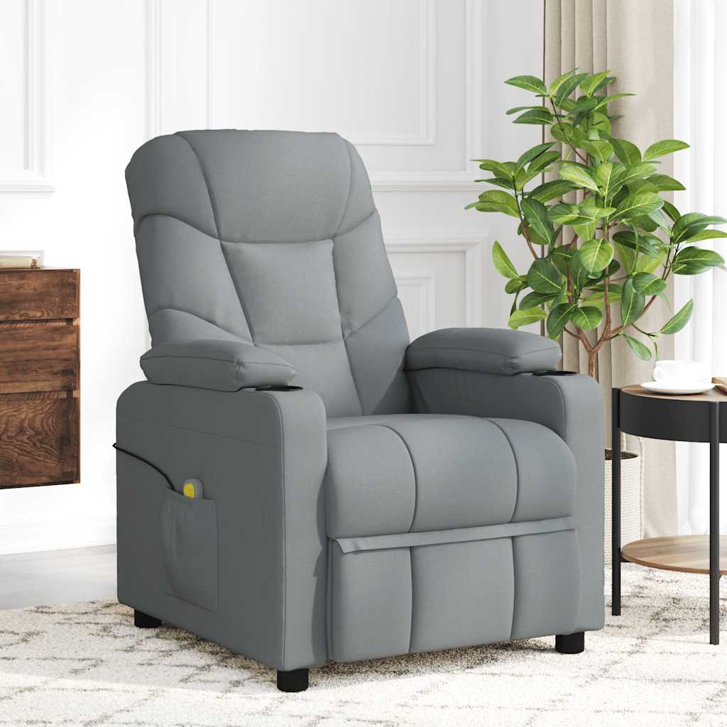 vidaXL Fauteuil verstelbaar stof zwart - Aashly