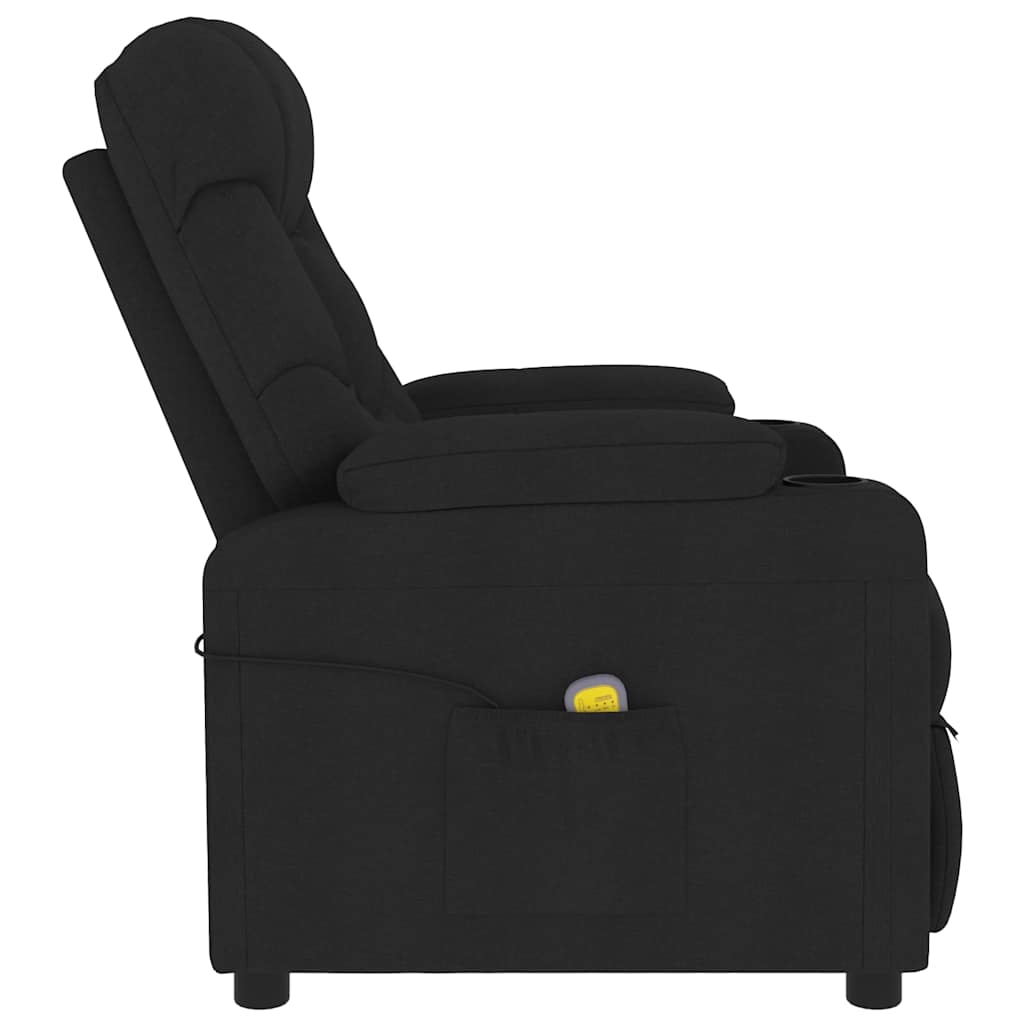 vidaXL Fauteuil verstelbaar stof zwart - Aashly