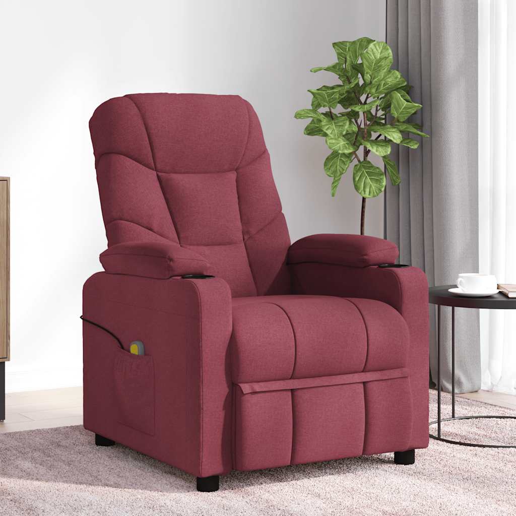 vidaXL Fauteuil verstelbaar stof zwart - Aashly