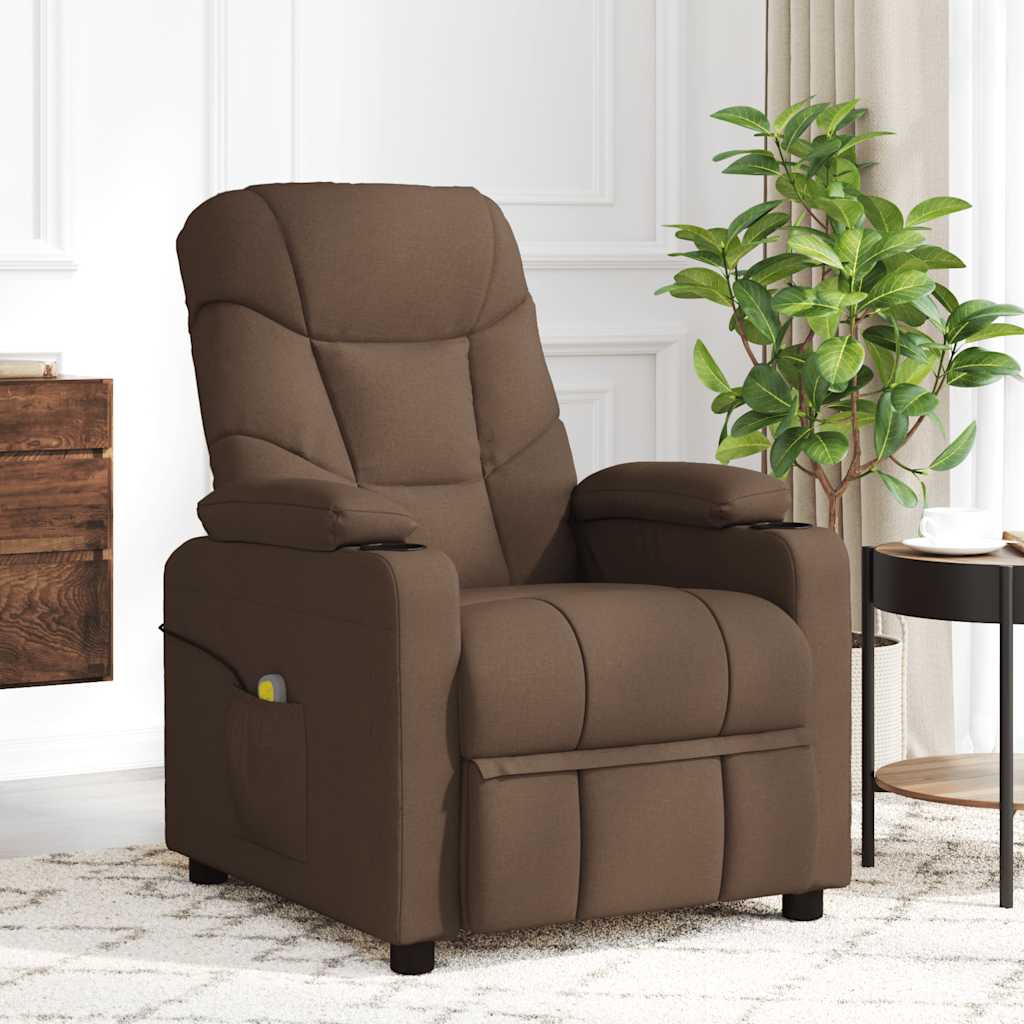 vidaXL Fauteuil verstelbaar stof zwart - Aashly