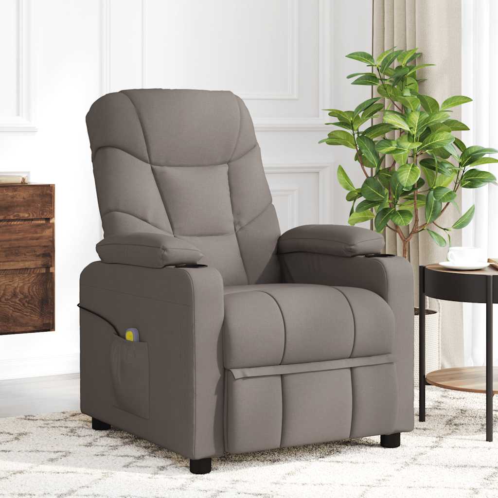 vidaXL Fauteuil verstelbaar stof zwart - Aashly