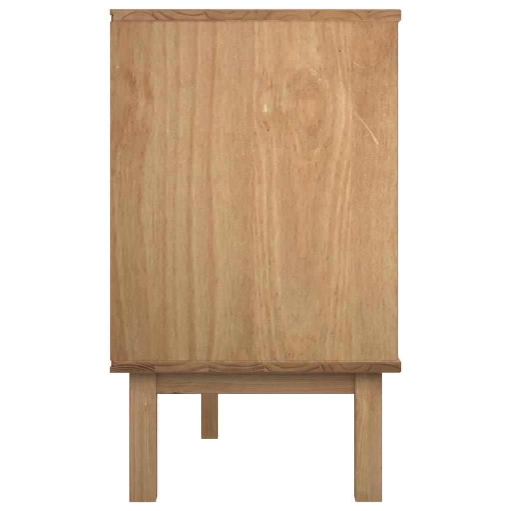 vidaXL Ladekast OTTA 111x43x73,5 cm grenenhout bruin en grijs - Aashly