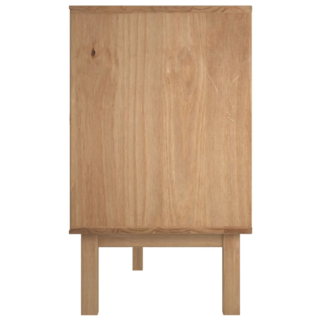 vidaXL Dressoir OTTA 113,5x43x73 cm massief grenenhout bruin en grijs - Aashly