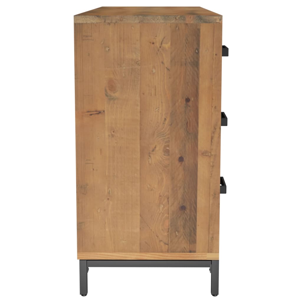 vidaXL Dressoir 110x35x70 cm massief grenenhout bruin - Aashly