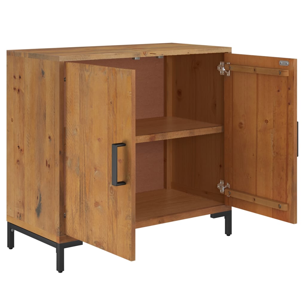 vidaXL Dressoir 75x35x70 cm massief grenenhout bruin - Aashly