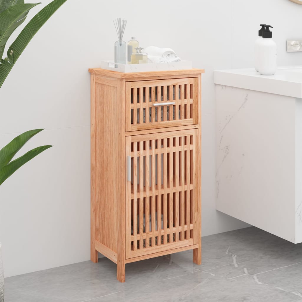 vidaXL Badkamerkast 42x29x82 cm massief walnotenhout - Aashly