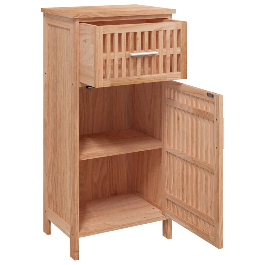 vidaXL Badkamerkast 42x29x82 cm massief walnotenhout - Aashly