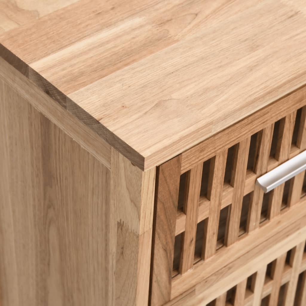 vidaXL Badkamerkast 42x29x82 cm massief walnotenhout - Aashly