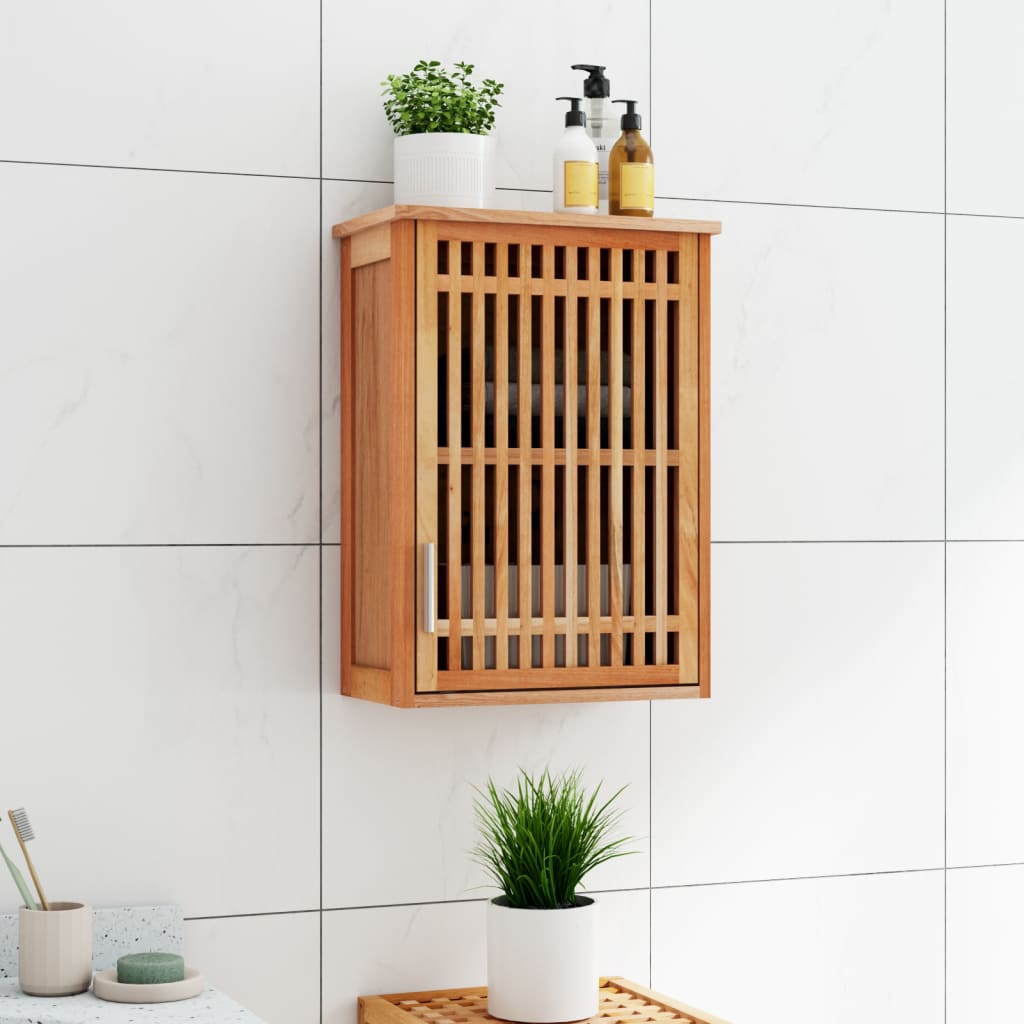 vidaXL Badkamerkast 42x29x82 cm massief walnotenhout - Aashly