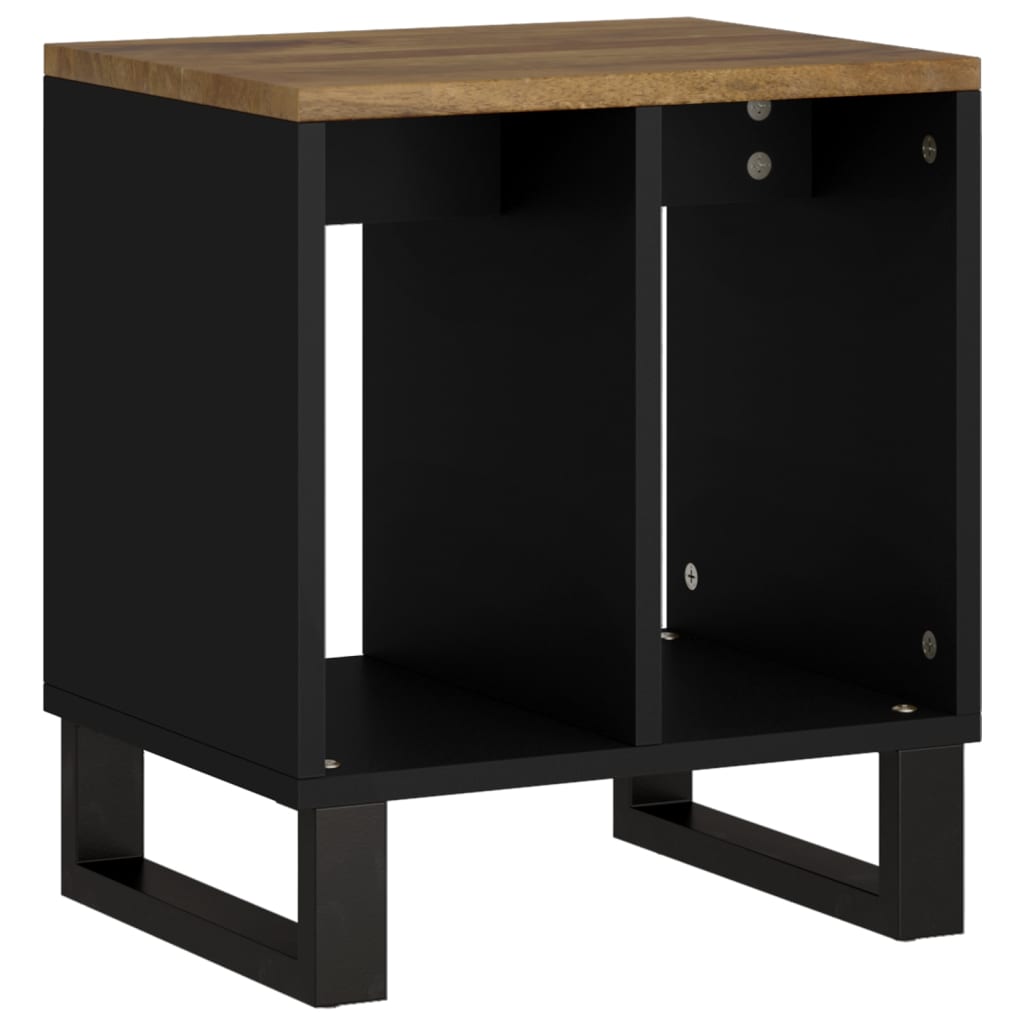 vidaXL Bijzettafel 40x31x46 cm massief mangohout en bewerkt hout - Aashly