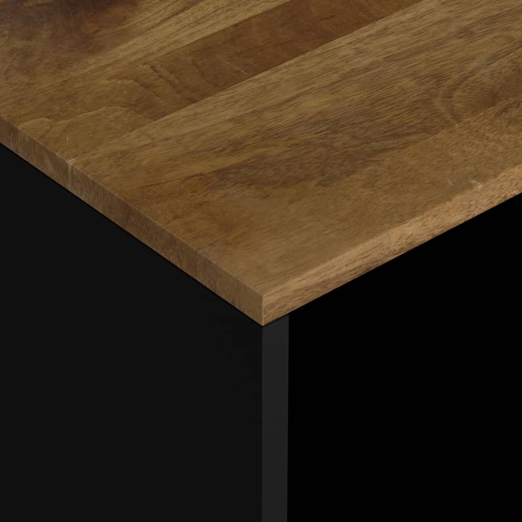 vidaXL Bijzettafel 40x31x46 cm massief mangohout en bewerkt hout - Aashly