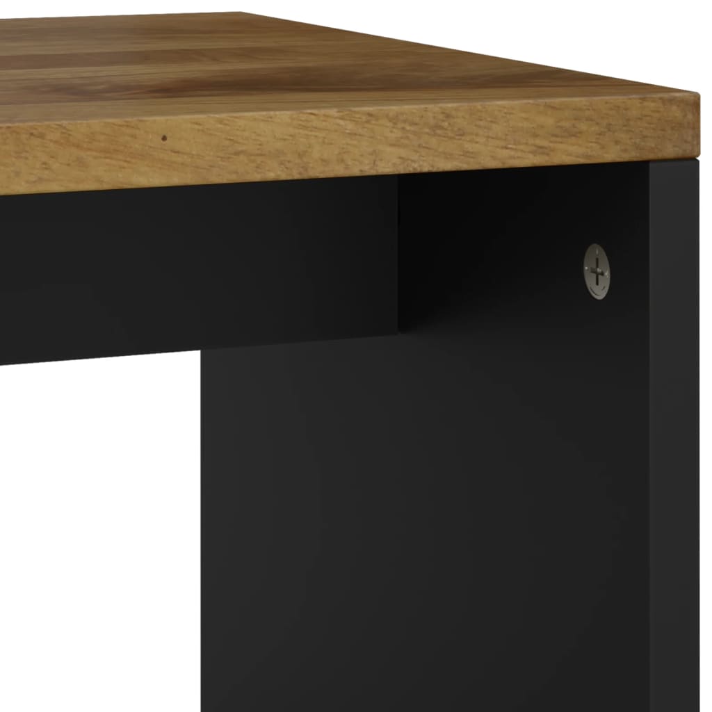 vidaXL Bijzettafel 40x31x46 cm massief mangohout en bewerkt hout - Aashly