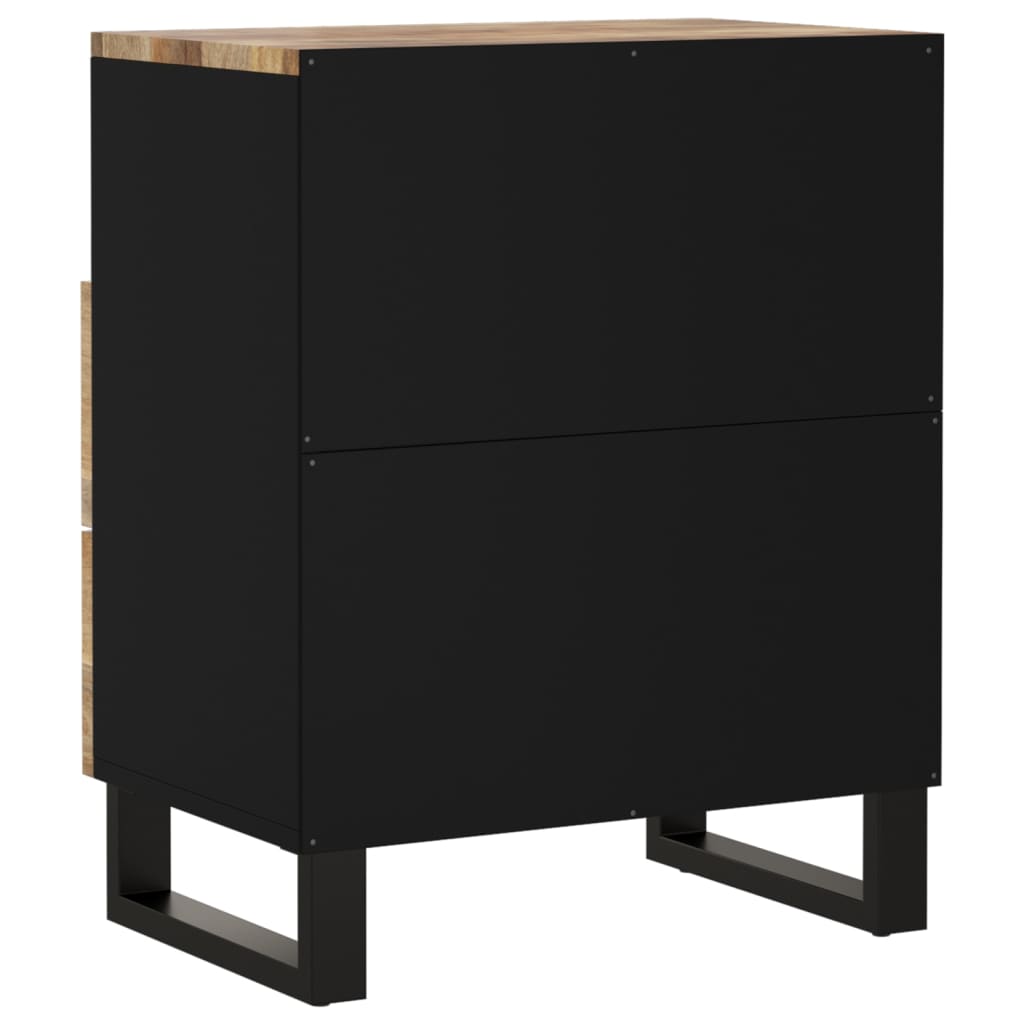 vidaXL Nachtkastje 50x33x62 cm massief mangohout en bewerkt hout - Aashly