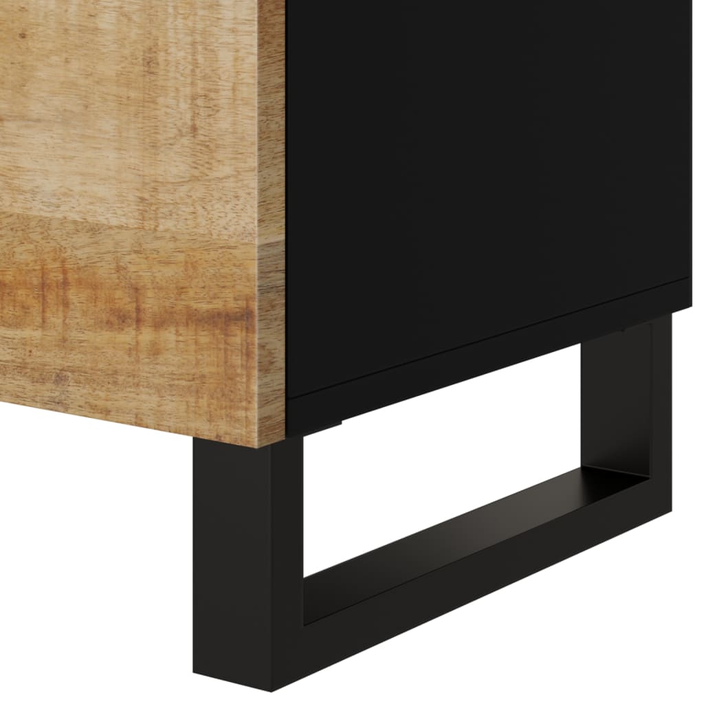 vidaXL Nachtkastje 50x33x62 cm massief mangohout en bewerkt hout - Aashly