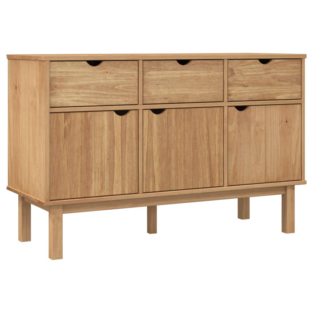 vidaXL Dressoir OTTA 114x43x73,5 cm massief grenenhout - Aashly