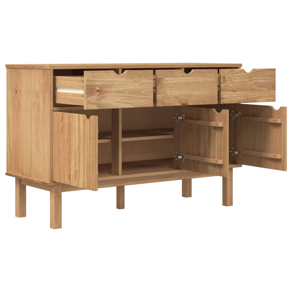 vidaXL Dressoir OTTA 114x43x73,5 cm massief grenenhout - Aashly