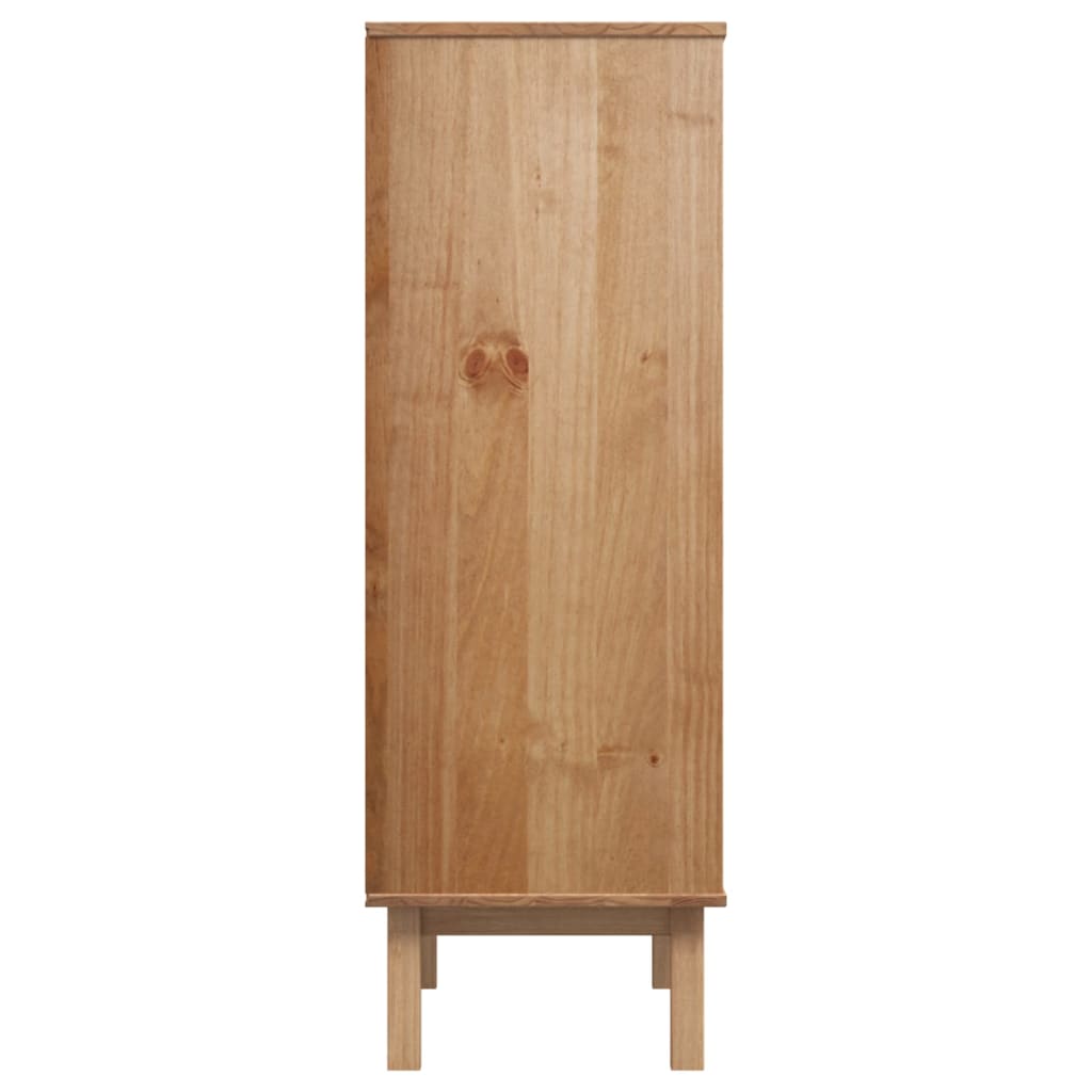vidaXL Hoge kast OTTA 85x43x125 cm massief grenenhout - Aashly