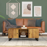 vidaXL Salontafel 100x54x40 cm massief mangohout en bewerkt hout - Aashly
