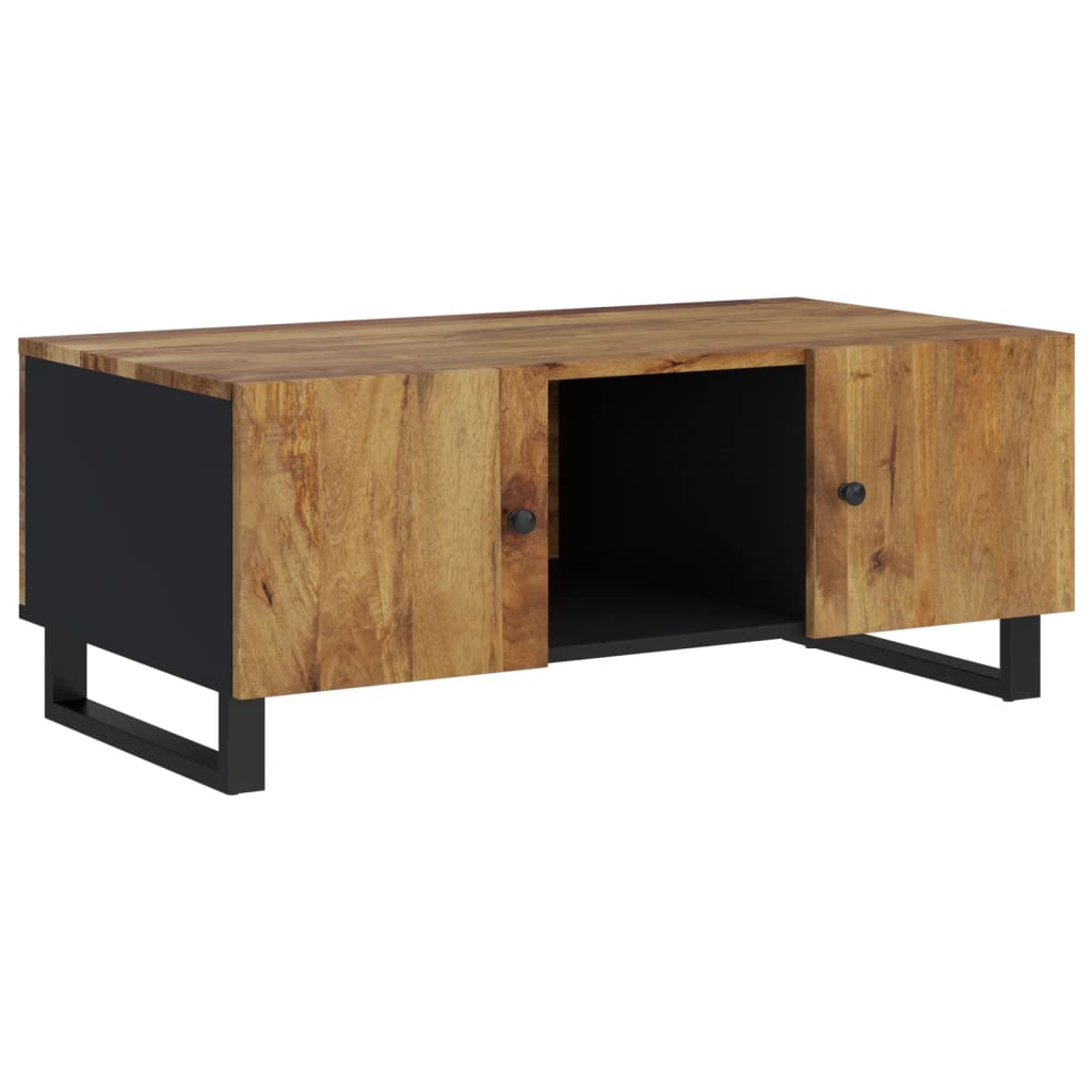 vidaXL Salontafel 100x54x40 cm massief mangohout en bewerkt hout - Aashly