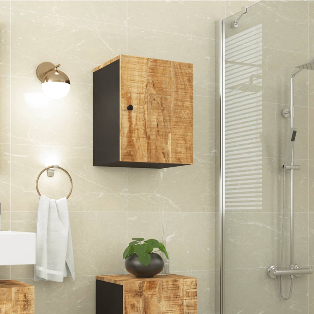 vidaXL Badkamerwandkast 38x33x48 cm massief mangohout - Aashly