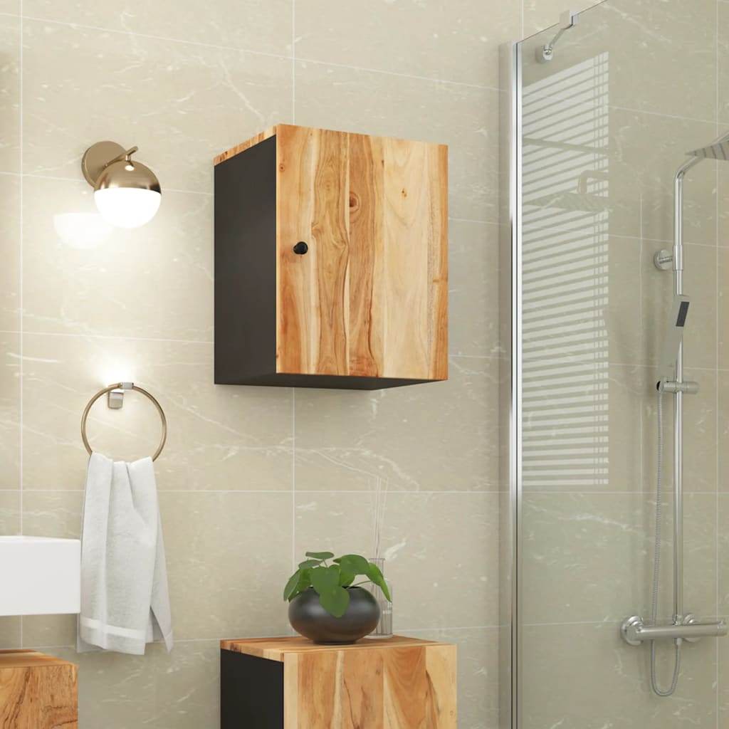 vidaXL Badkamerwandkast 38x33x48 cm massief mangohout - Aashly