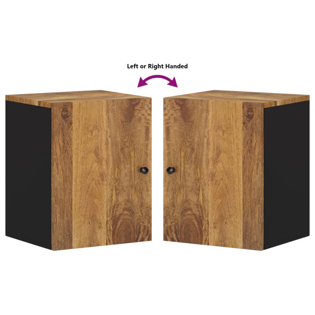 vidaXL Badkamerwandkast 38x33x48 cm massief mangohout - Aashly