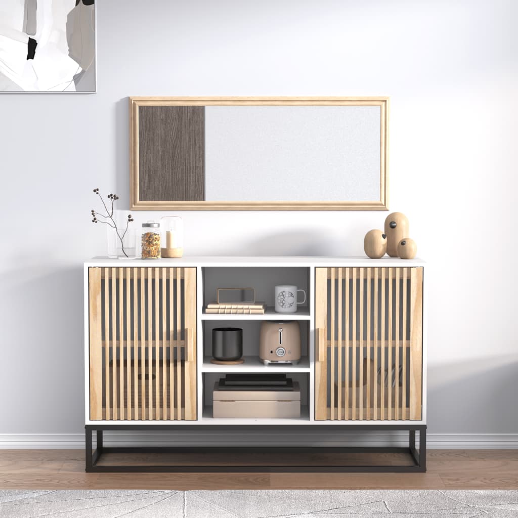 vidaXL Dressoir 105x30x65 cm bewerkt hout zwart - Aashly