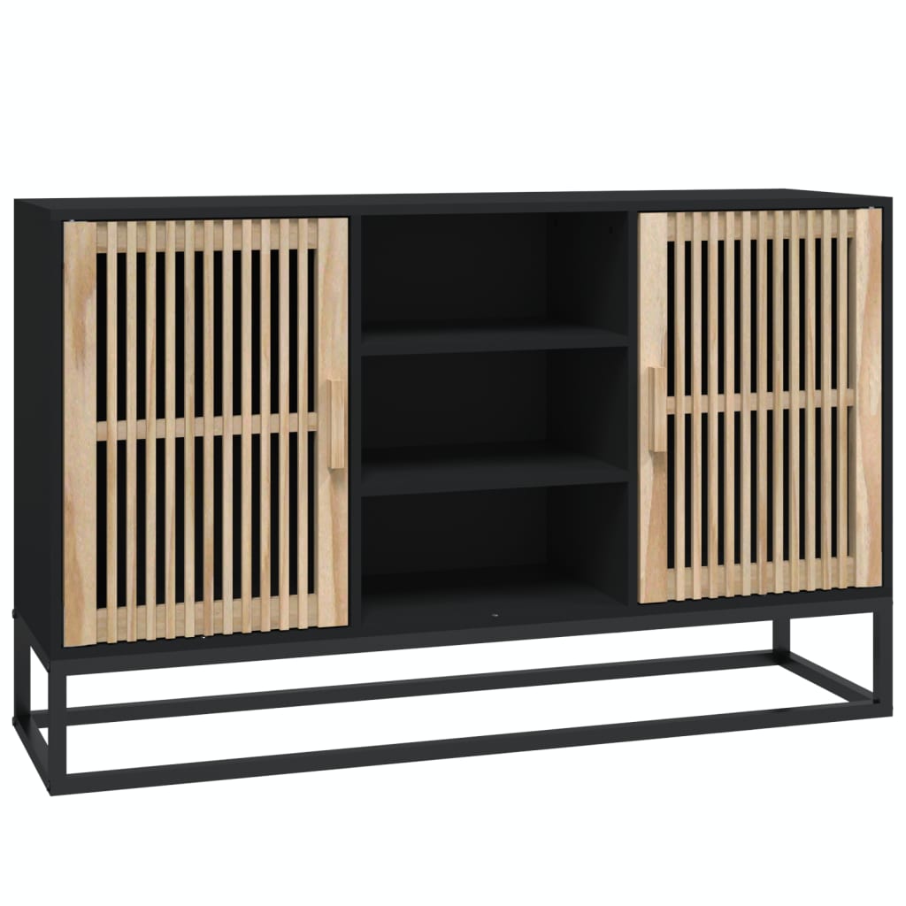 vidaXL Dressoir 105x30x65 cm bewerkt hout zwart - Aashly