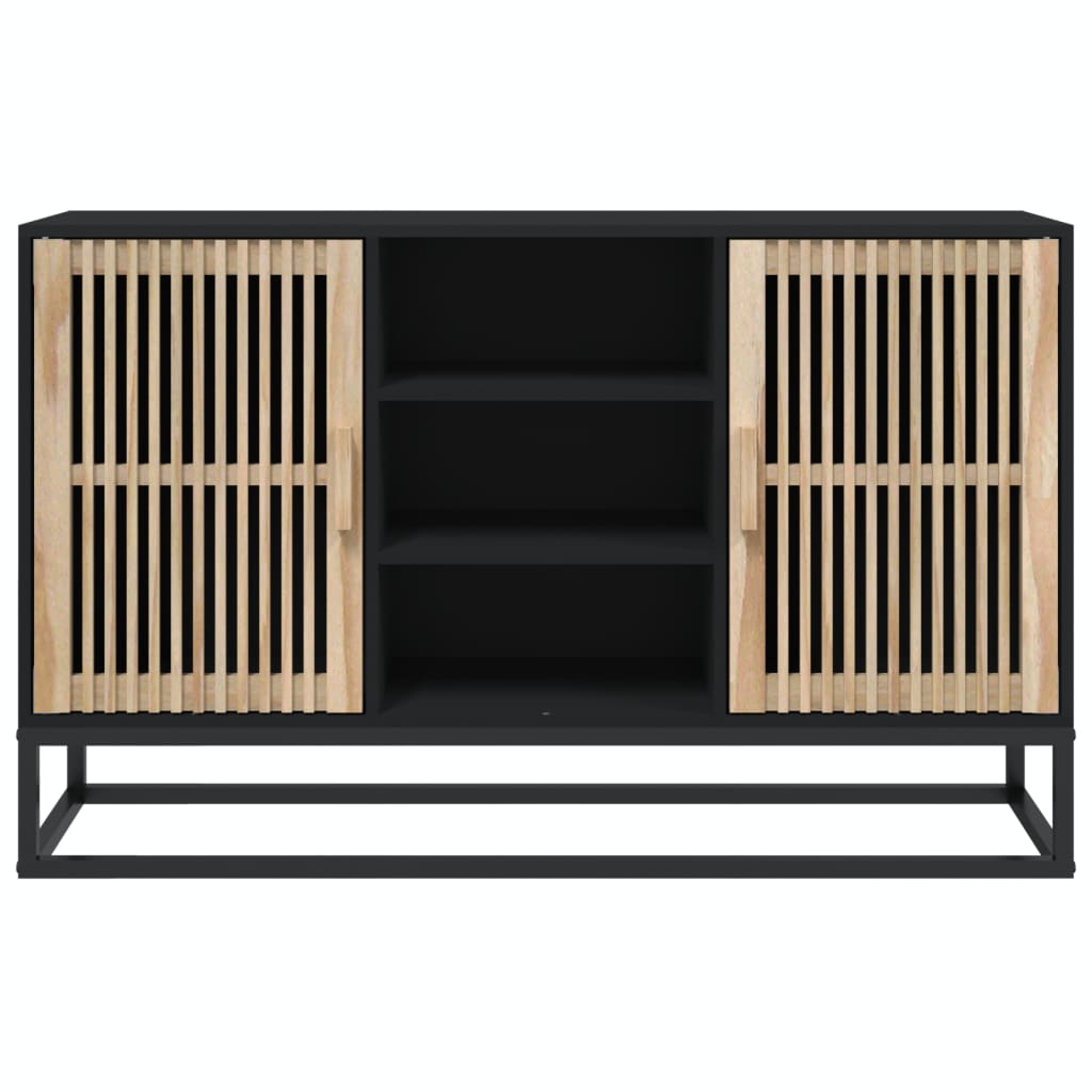 vidaXL Dressoir 105x30x65 cm bewerkt hout zwart - Aashly