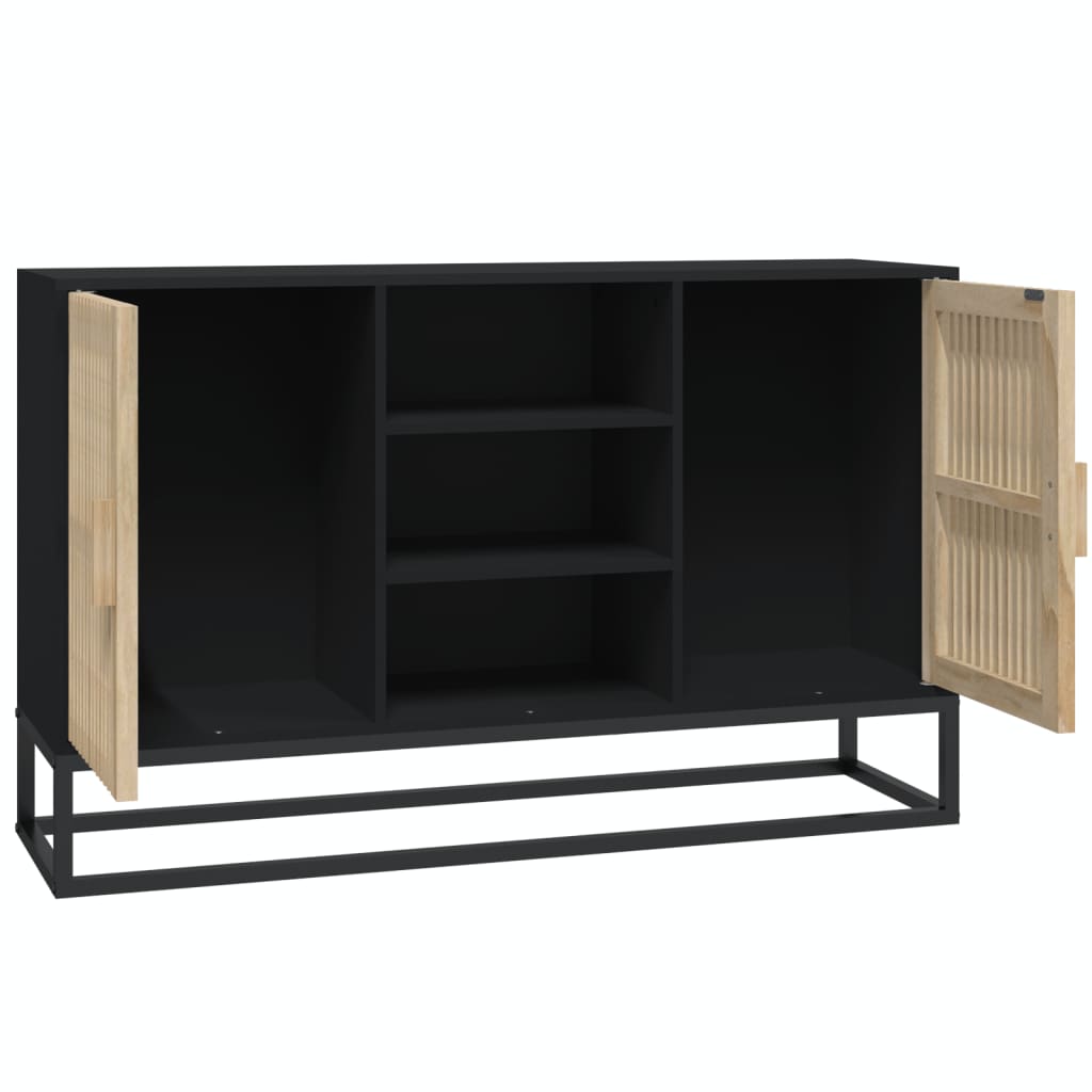 vidaXL Dressoir 105x30x65 cm bewerkt hout zwart - Aashly