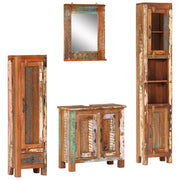 vidaXL 4-piece bathroom furniture set solid reclaimed wood