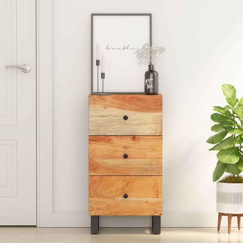 vidaXL Dressoir met 3 lades 40x33,5x75 cm massief mangohout