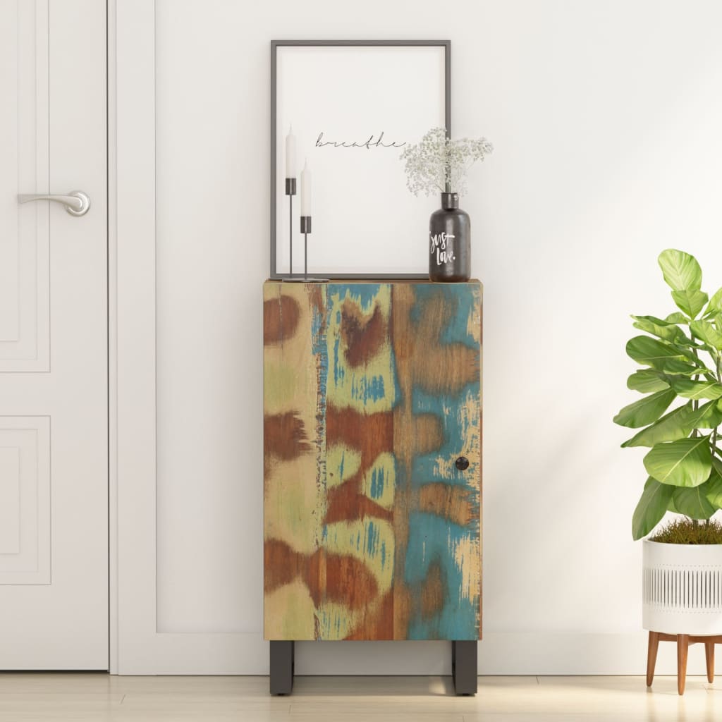 vidaXL Dressoir met deur 40x31x75 cm massief mangohout - Aashly