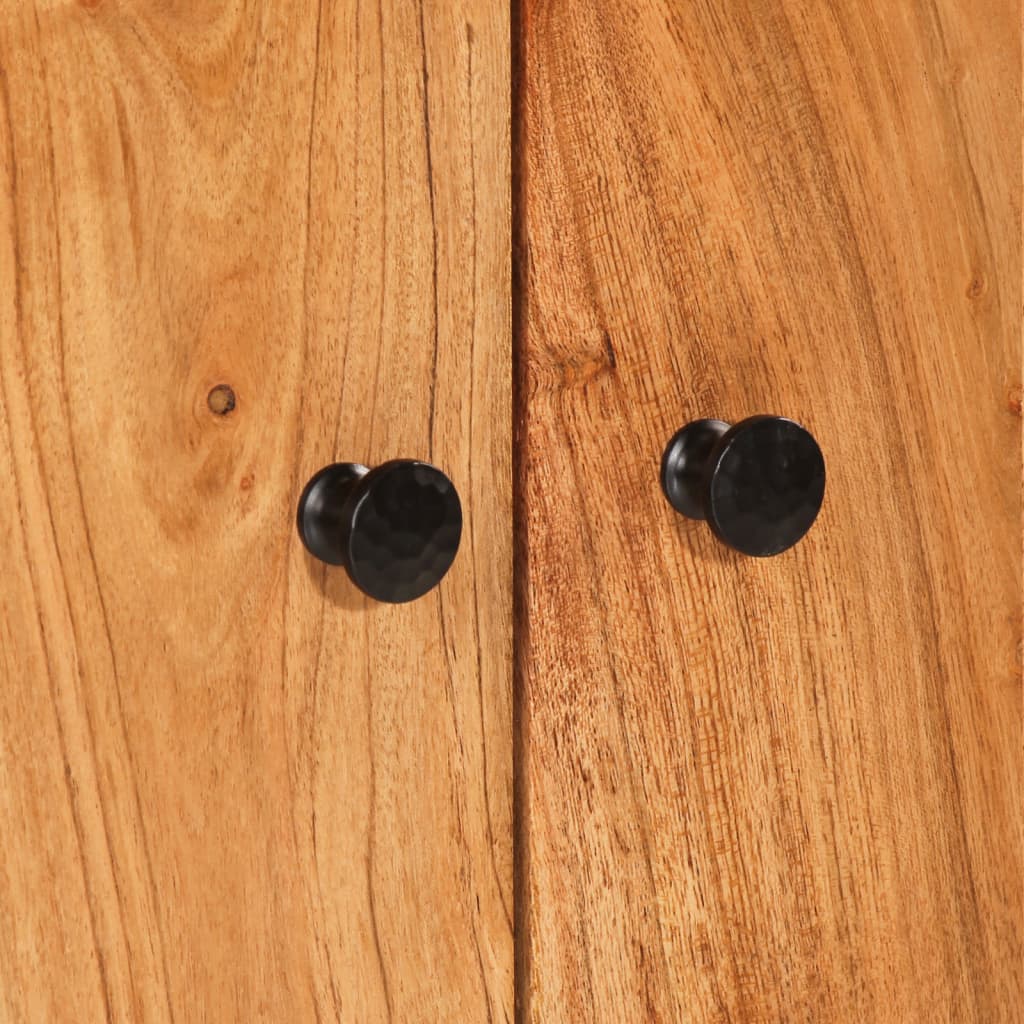 vidaXL Hoge kast met lade 60x33x100 cm massief mangohout en ijzer