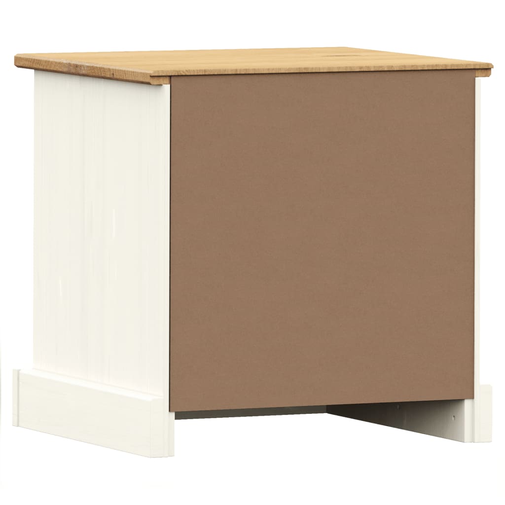 vidaXL VIGO Bedside Table 42x35x42 cm Solid Pinewood Grey