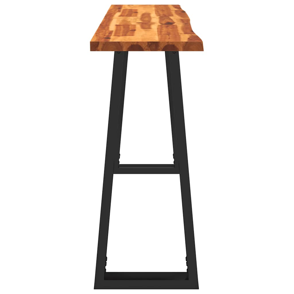 vidaXL Wandtafel met natuurlijke rand 140x40x80 cm massief acaciahout