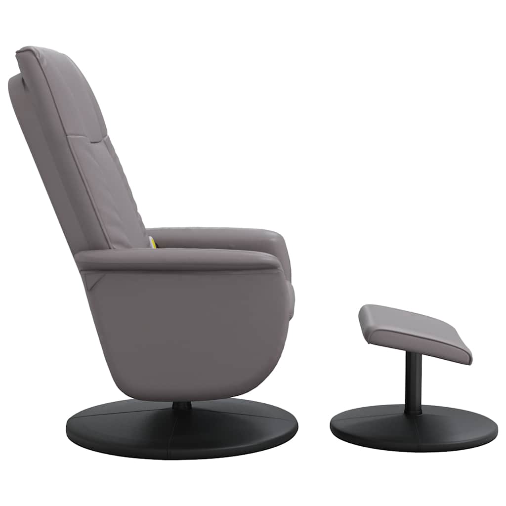 vidaXL Adjustable Massage Chair with Footstool Faux Leather Black