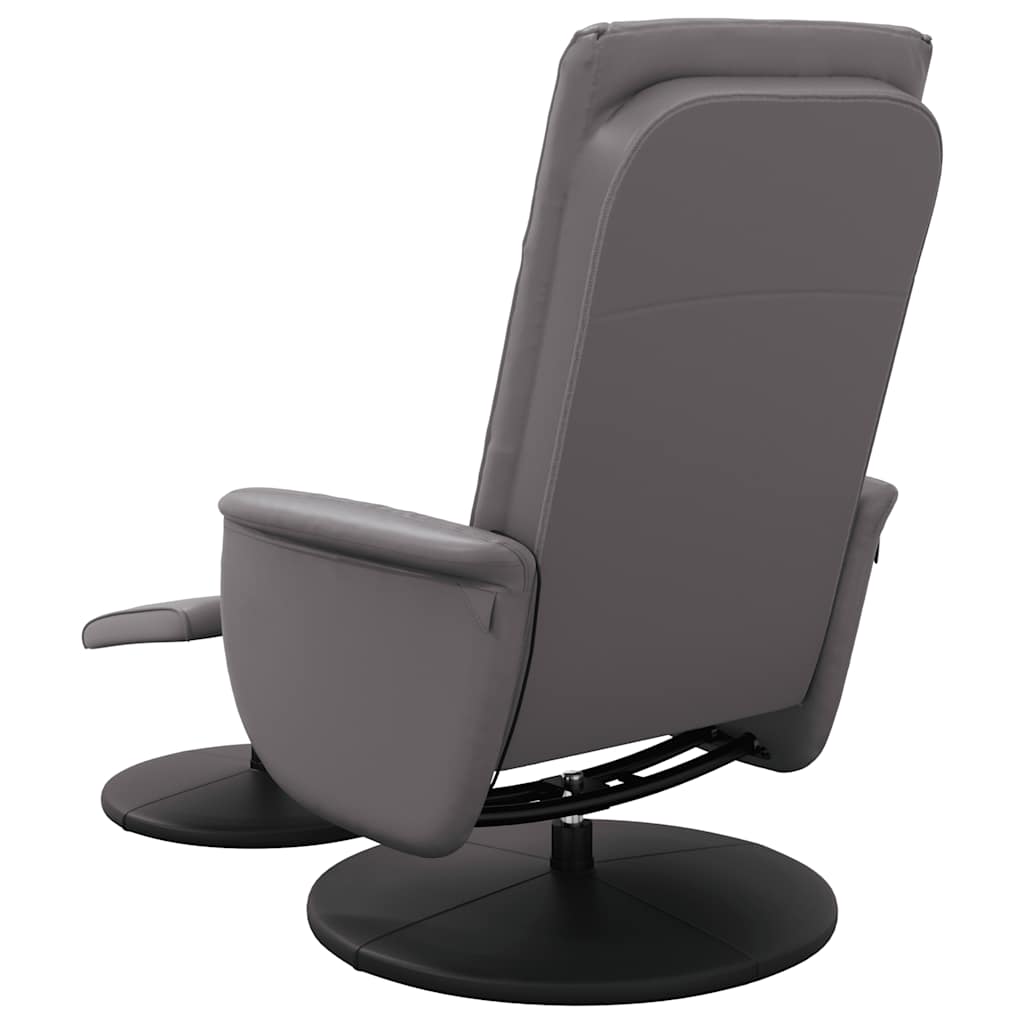 vidaXL Adjustable Massage Chair with Footstool Faux Leather Black