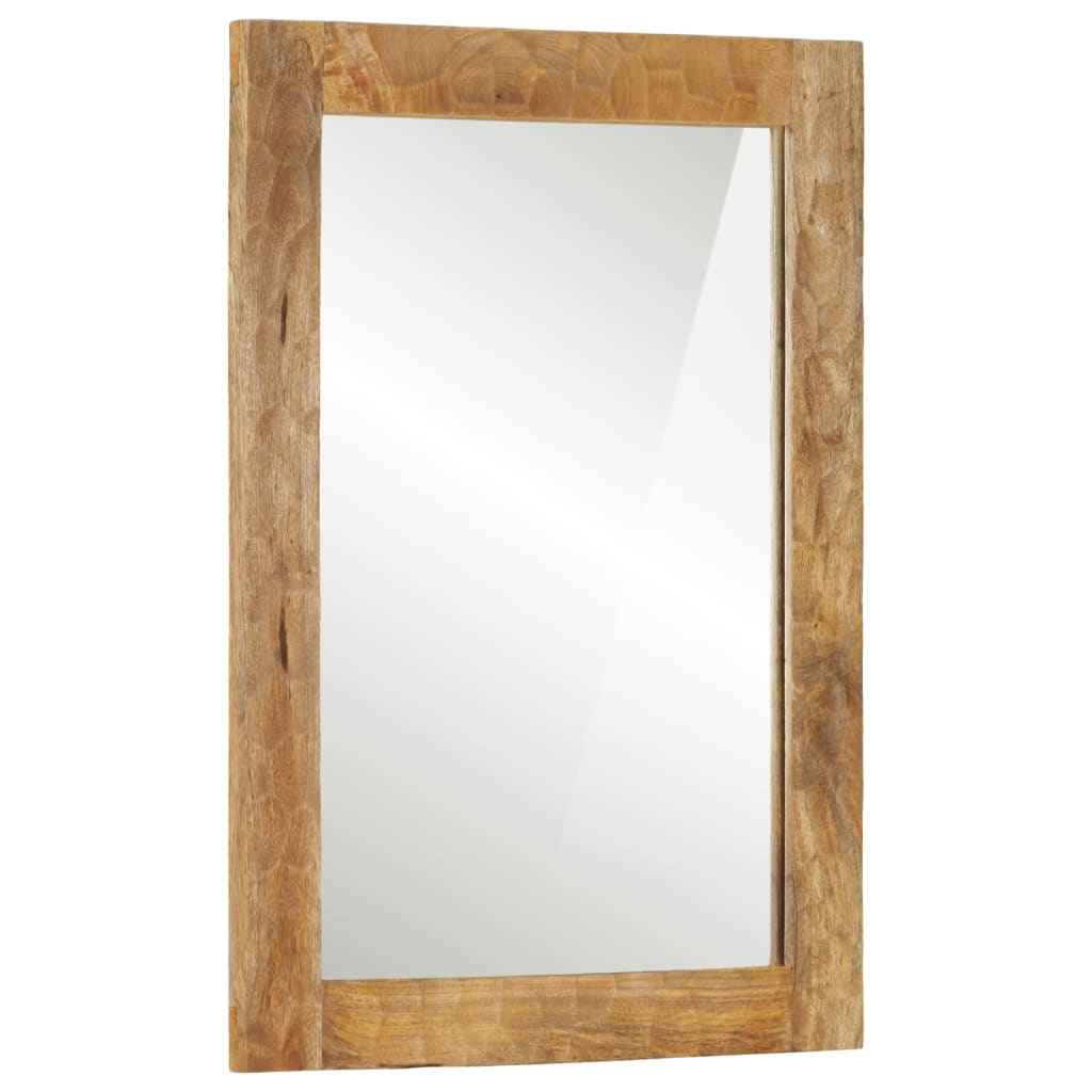 vidaXL Badkamerspiegel 50x70x2,5 cm massief mangohout en glas zwart