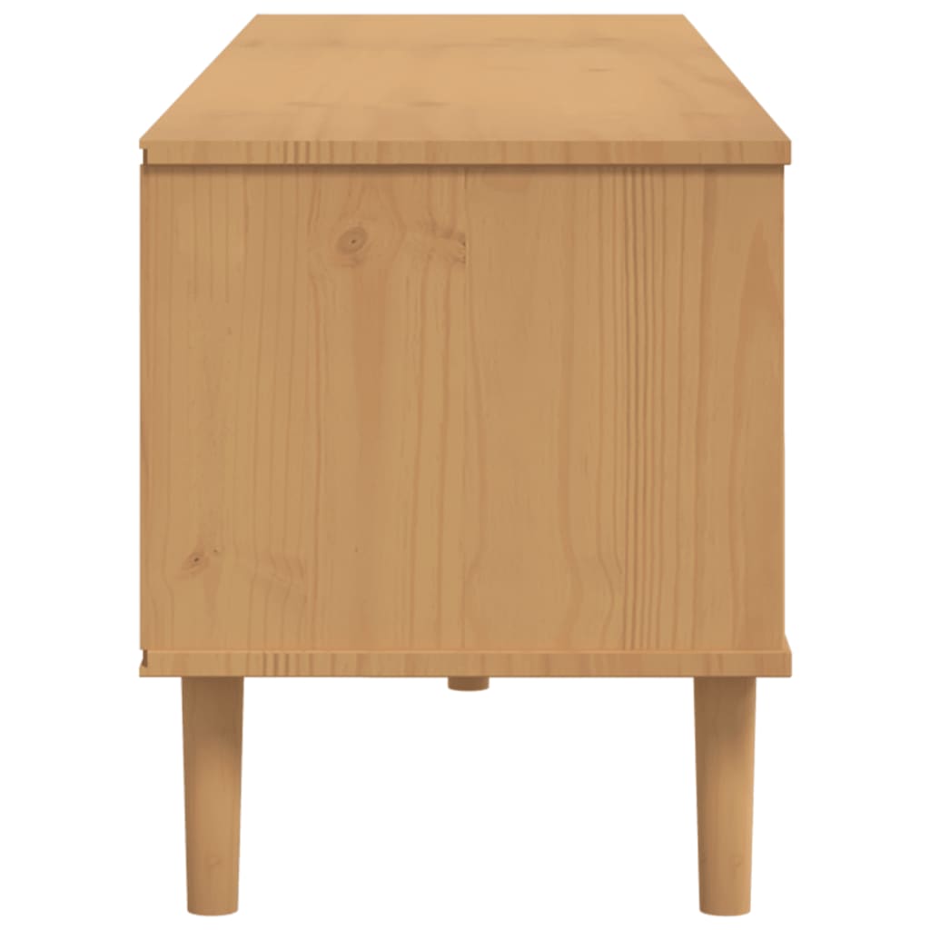 vidaXL TV Stand SENJA 158x40x49 cm Rattan-Look Pinewood Brown