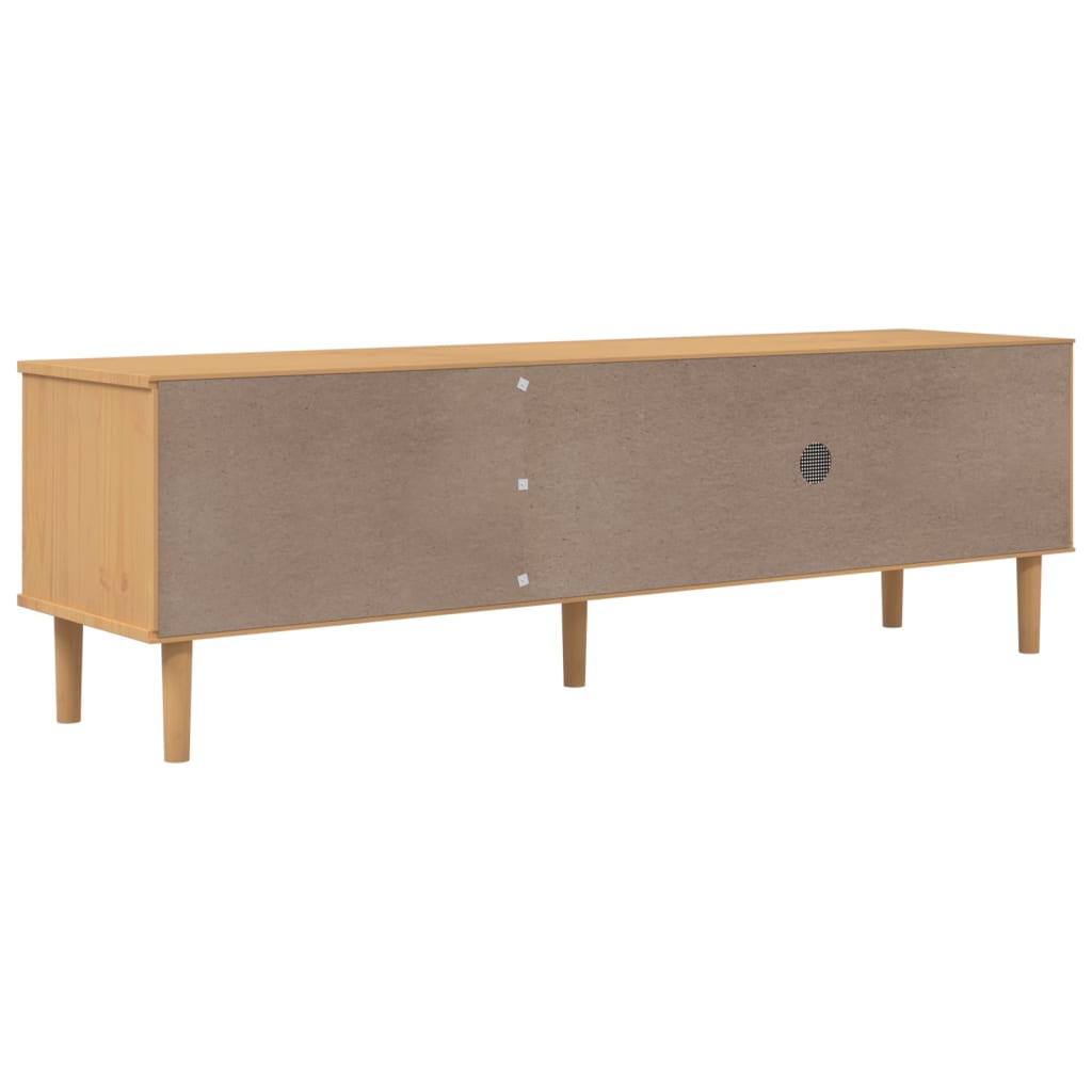 vidaXL TV Stand SENJA 158x40x49 cm Rattan-Look Pinewood Brown