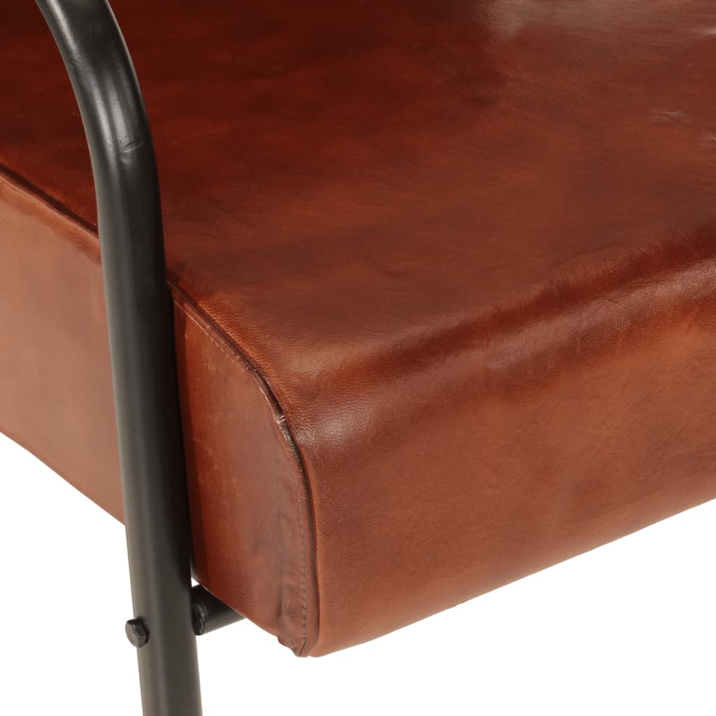 vidaXL Armchair genuine leather brown