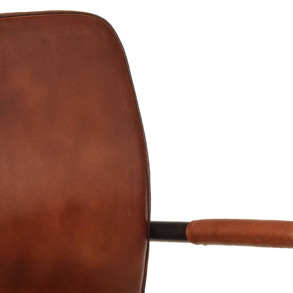 vidaXL Armchair genuine leather brown