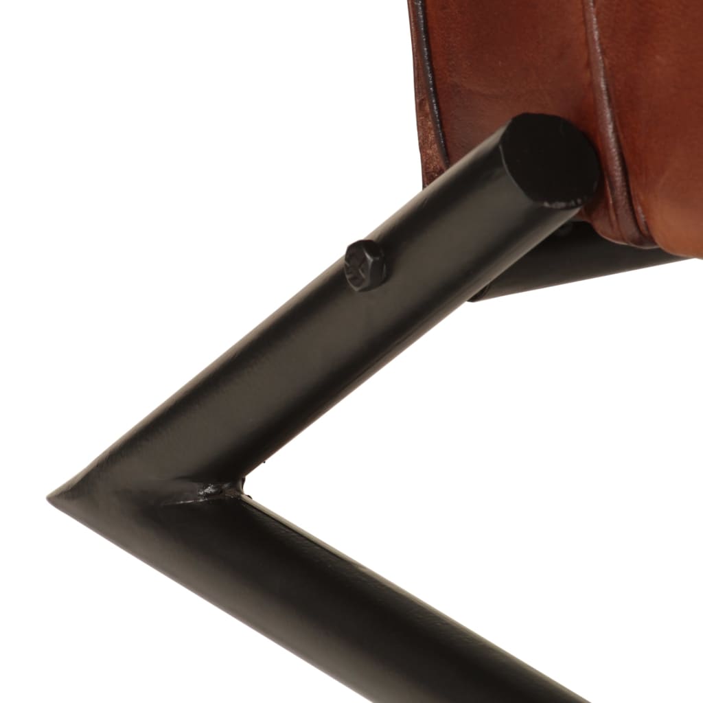 vidaXL Armchair genuine leather brown