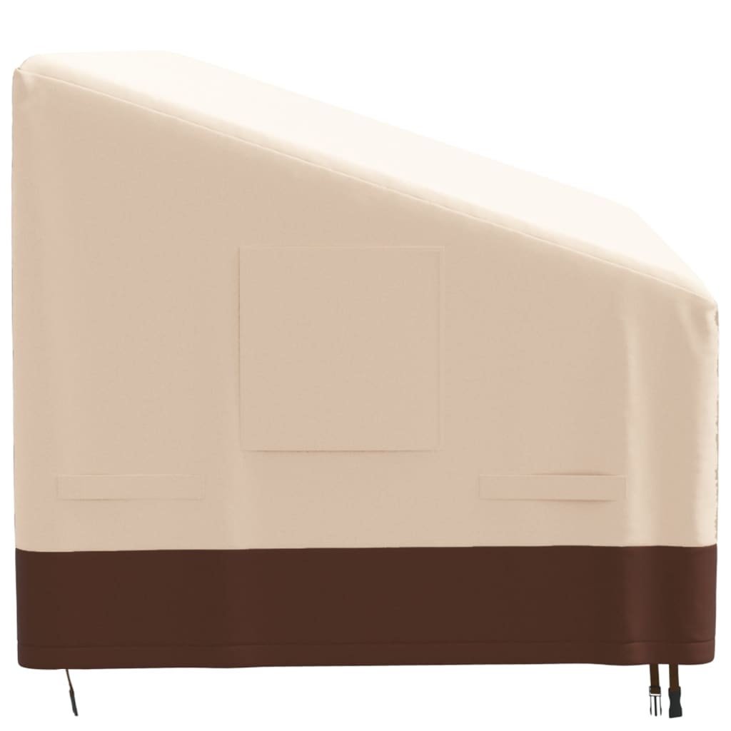 vidaXL Tuinhoes 3-zitsbank 600D 159x84x56/81 cm oxford beige